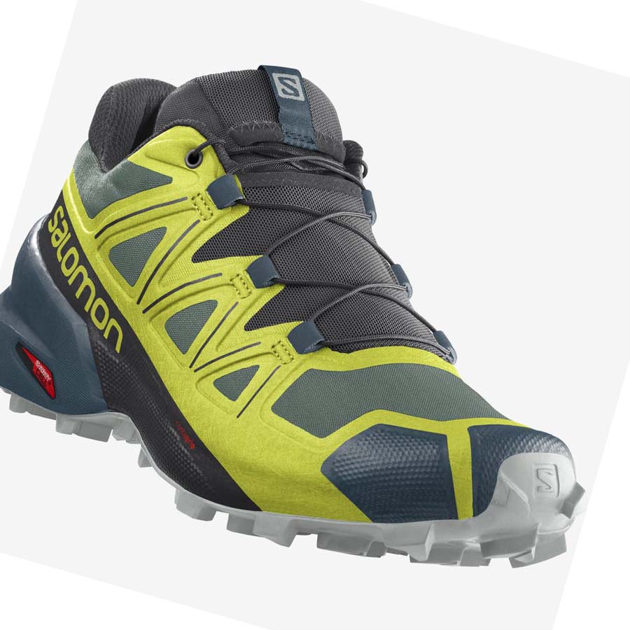 Salomon SPEEDCROSS 5 Erkek Patika Koşu Ayakkabısı Sarı Siyah | TR 3512MQZ